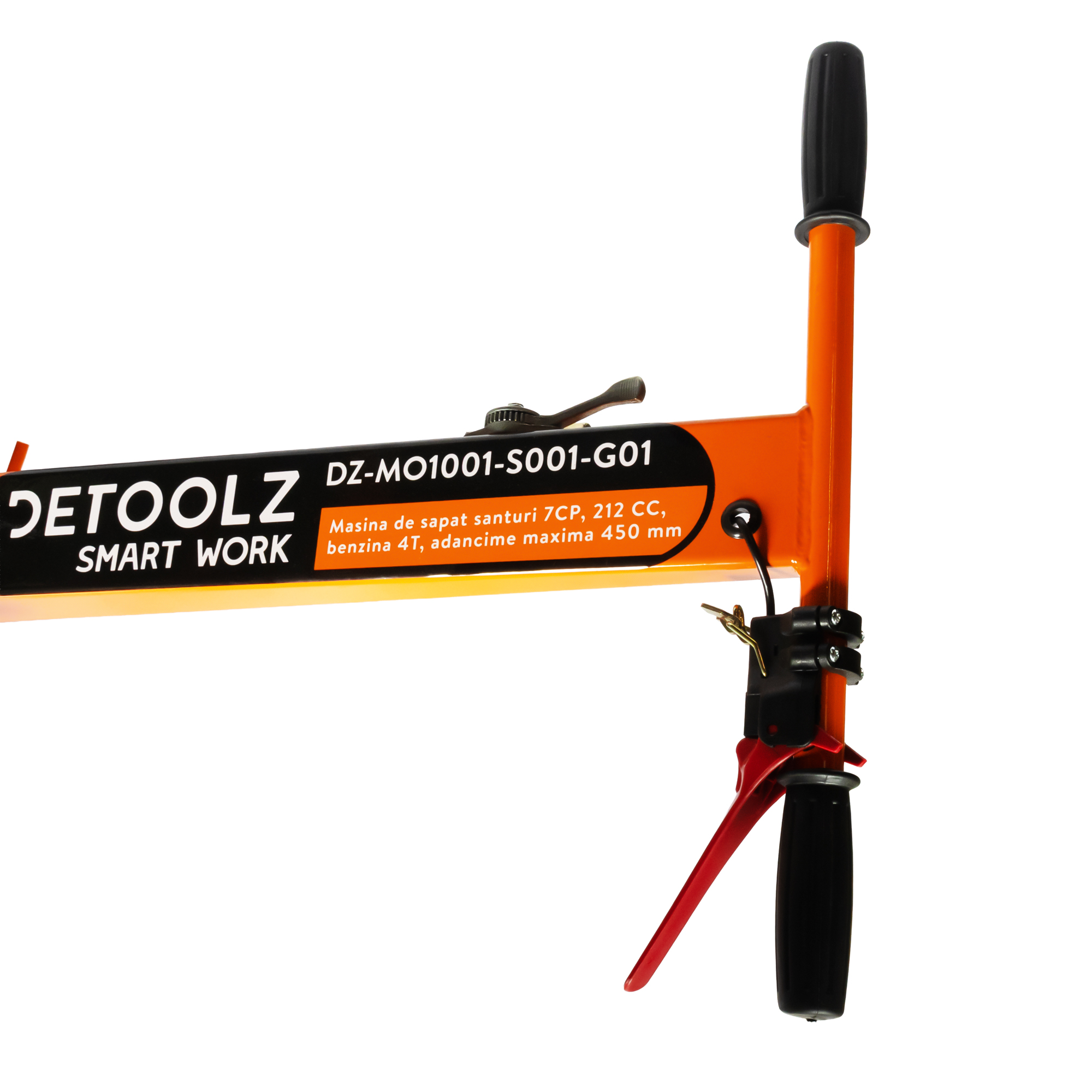 Masina de sapat santuri, Detoolz, 7 CP, 212 CC, benzina 4T, adancime maxima 450 mm